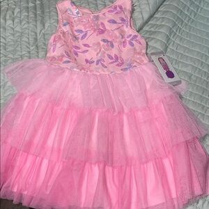 Pink Butterfly Tulle Dress